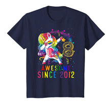 Load image into Gallery viewer, 8th Birthday Unicorn Dabbing Shirt Girl Awesome Since 2012 T-Shirt