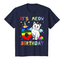 Load image into Gallery viewer, 6th Birthday Unicorn Cat 6 Years Old Caticorn Kittycorn Tee