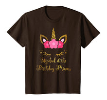 Load image into Gallery viewer, Floral Unicorn Stepdad Of The Birthday Princess T-shirt