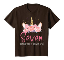Load image into Gallery viewer, 7 Years Old Birthday Girl Gifts Unicorn 7th Birthday T-Shirt