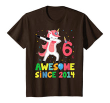 Load image into Gallery viewer, Cute Unicorn Dabbing Birthday Kids 6 Years Old 6th Bday T-Shirt