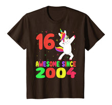Load image into Gallery viewer, 16th Birthday Gifts 16 Yrs Old Unicorn Dabbing Tee Kid Party T-Shirt