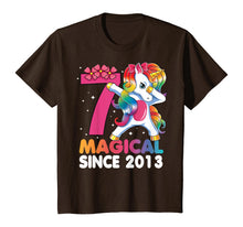 Load image into Gallery viewer, Kids 7 Years Old 7th Birthday Dabbing Unicorn Girls Kids Gift T-Shirt