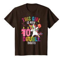 Load image into Gallery viewer, This Girl Is Now 10 Double Digits Gift Unicorn 10th Birthday T-Shirt