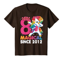 Load image into Gallery viewer, Kids 8 Years Old 8th Birthday Dabbing Unicorn Girls Kids Gift T-Shirt