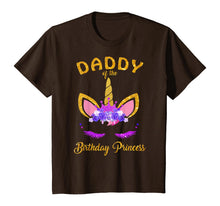 Load image into Gallery viewer, Daddy of the Birthday Princess Unicorn Girl T Shirt Outfit