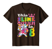 Load image into Gallery viewer, Girls Slime Queen 8 8th Birthday Unicorn T Shirt Gift
