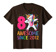 Load image into Gallery viewer, 8 Years Old 8th Birthday Unicorn Dabbing Shirt Girl Party T-Shirt