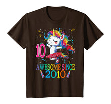 Load image into Gallery viewer, 10th Birthday Unicorn Awesome Since 2010 T-Shirt