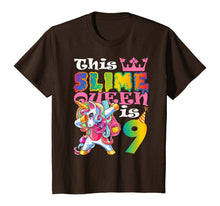 Load image into Gallery viewer, Girls Slime Queen 9 9th Birthday Unicorn T Shirt Gift