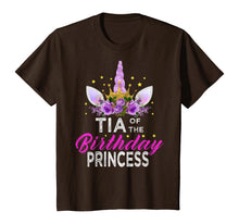 Load image into Gallery viewer, Tia Of The Birthday Princess Mother Girl Unicorn Birthday T-Shirt