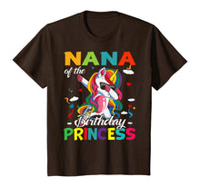 Load image into Gallery viewer, Nana Of The Birthday Princess Dabbing Unicorn Gifts T-Shirt