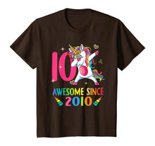Load image into Gallery viewer, 10 Years Old 10th Birthday Unicorn Dabbing Party T-Shirt