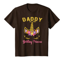 Load image into Gallery viewer, Daddy of the Birthday Princess Unicorn Girl Matching T Shirt