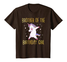 Load image into Gallery viewer, Brother of the Birthday Girl Dabbing Unicorn Family T-Shirt