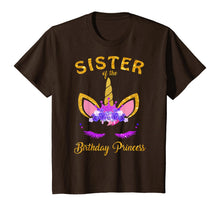 Load image into Gallery viewer, Sister Of The Birthday Princess Unicorn Family T Shirt