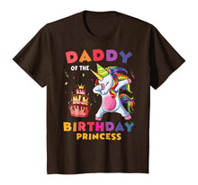Load image into Gallery viewer, Daddy Of The Birthday Princess Unicorn Dabbing T shirt T-Shirt
