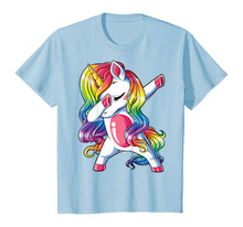 Load image into Gallery viewer, Dabbing Unicorn T shirt Girls Kids Women Rainbow Unicorns