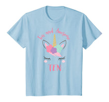 Load image into Gallery viewer, Ten and Awesome, Unicorn 10th Birthday Girl Shirt