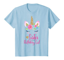 Load image into Gallery viewer, Kids Unicorn Sister of the Birthday Girl Shirt Matching Party Tee