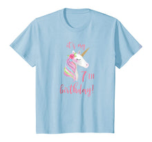 Load image into Gallery viewer, Kids It's My 7th Birthday Unicorn Outfit, 7th Birthday Girl Shirt