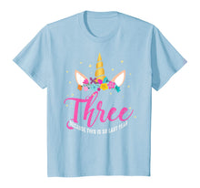 Load image into Gallery viewer, 3 Years Old Birthday Girl Gifts Unicorn 3rd Birthday T-Shirt