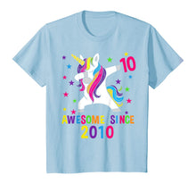 Load image into Gallery viewer, 10th Birthday Dabbing Unicorn Awesome Since 2010 Party T-Shirt