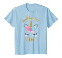 Load image into Gallery viewer, Kids 5th Birthday Unicorn Outfit, 5th Birthday Girl Shirt