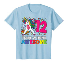 Load image into Gallery viewer, 12th Birthday Dabbing Unicorn Party Gift 12 Years Old Girls T-Shirt