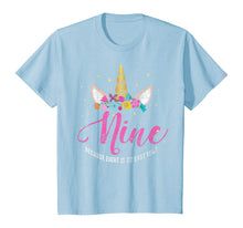 Load image into Gallery viewer, 9 Years Old Birthday Girl Gifts Unicorn 9th Birthday T-Shirt
