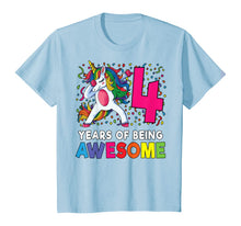 Load image into Gallery viewer, 4th Birthday Dabbing Unicorn Party Gift 4 Years Old Girls T-Shirt