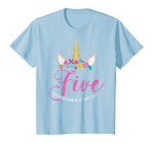 Load image into Gallery viewer, 5 Years Old Birthday Girl Gifts Unicorn 5th Birthday T-Shirt