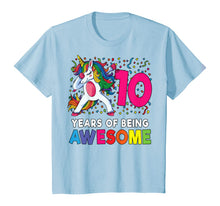 Load image into Gallery viewer, 10th Birthday Dabbing Unicorn Party Gift 10 Years Old Girl T-Shirt
