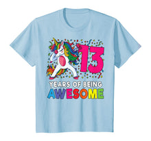Load image into Gallery viewer, 13th Birthday Dabbing Unicorn Party Gift 13 Years Old Girls T-Shirt