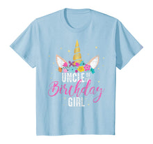 Load image into Gallery viewer, Uncle Of The Birthday Girl Uncle Gift Unicorn Birthday T-Shirt