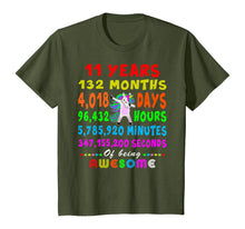 Load image into Gallery viewer, 11 Yrs Old 132 Months of Being Awesome 11th Birthday Unicorn T-Shirt
