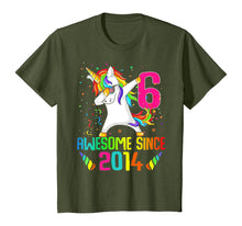 Load image into Gallery viewer, 6 Years Old 6th Birthday Awesome Since 2014 Unicorn Dabbing T-Shirt