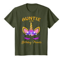 Load image into Gallery viewer, Auntie of the Birthday Princess Unicorn Girl T-Shirt