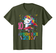 Load image into Gallery viewer, 10th Birthday Unicorn Awesome Since 2010 T-Shirt