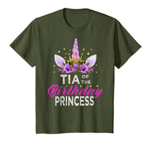 Load image into Gallery viewer, Tia Of The Birthday Princess Mother Girl Unicorn Birthday T-Shirt