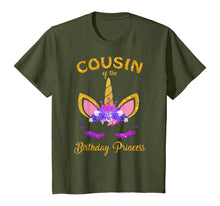 Load image into Gallery viewer, Cousin Of The Birthday Princess Unicorn Birthday Girl T-Shirt
