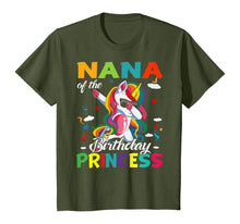 Load image into Gallery viewer, Nana Of The Birthday Princess Dabbing Unicorn Gifts T-Shirt