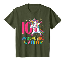 Load image into Gallery viewer, 10 Years Old 10th Birthday Unicorn Dabbing Party T-Shirt