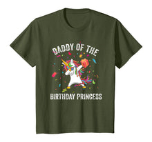 Load image into Gallery viewer, Daddy of the Birthday Princess Gift Dabbing Unicorn Girl Dad T-Shirt
