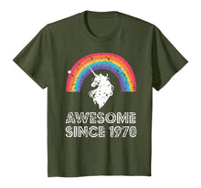 Load image into Gallery viewer, 1970 50th Birthday Gift Unicorn Rainbow 50 Years Old Costume T-Shirt