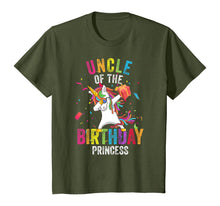Load image into Gallery viewer, Uncle of the Birthday Princess Gift Dabbing Unicorn Girl Dad T-Shirt