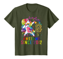 Load image into Gallery viewer, 8th Birthday Unicorn Dabbing Shirt Girl Awesome Since 2012 T-Shirt