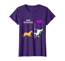 Load image into Gallery viewer, Womens Other 50 Year Olds And Me Unicorn Dancing Birthday T-Shirt