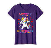 Load image into Gallery viewer, Mommy of the Birthday Princess Unicorn Girl T Shirt Outfit T-Shirt