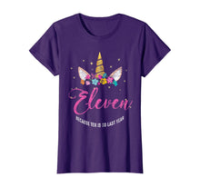 Load image into Gallery viewer, 11 Years Old Birthday Girl Gifts Unicorn 11th Birthday T-Shirt